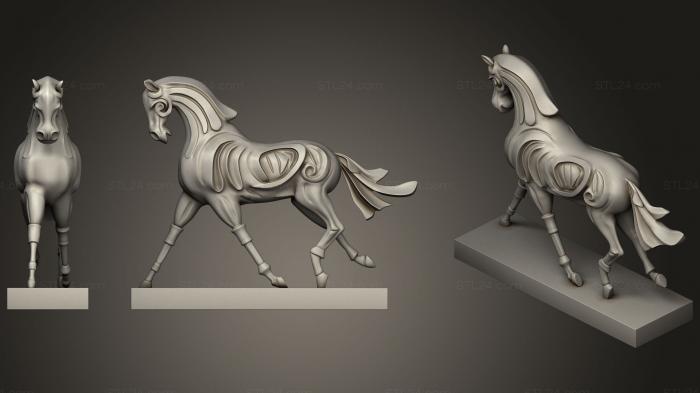 Статуэтки животных (Очарование скульптуры, STKJ_1440) 3D модель для ЧПУ станка